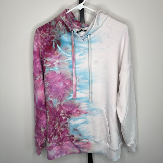 Strawberry fade ice dyed buffalo hoodie x-large