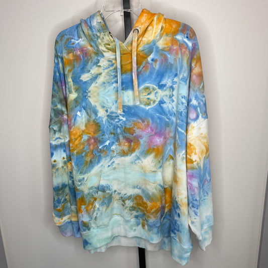 Painted horizon ice dyed buffalo hoodie 3xl