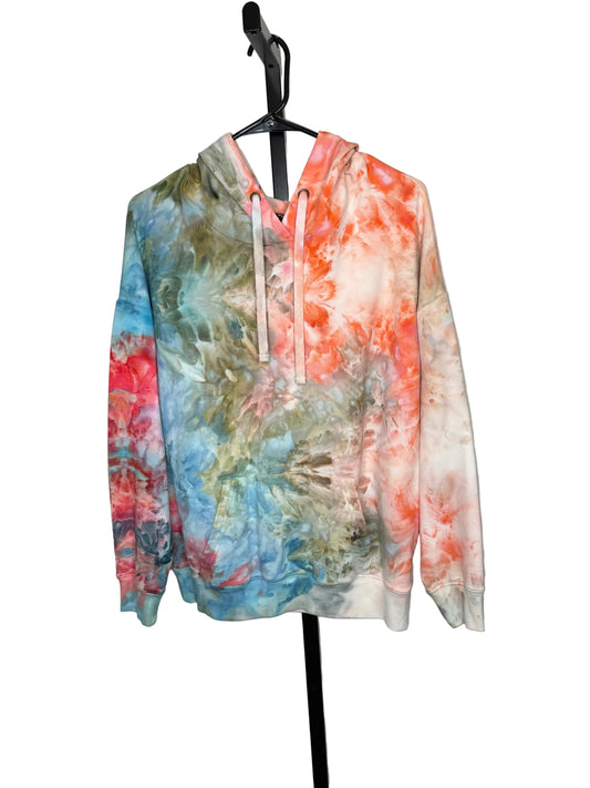 Monet inspired ice dyed buffalo hoodie Large