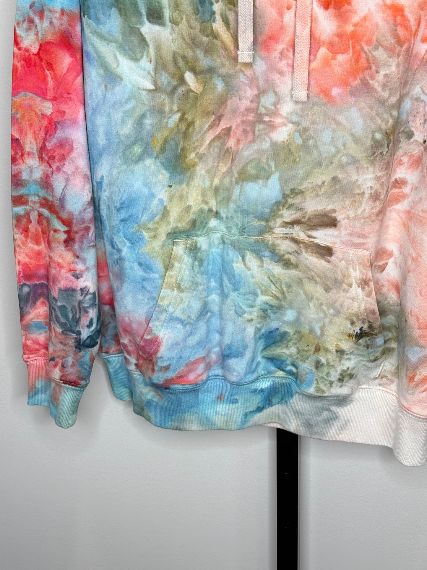 Monet inspired ice dyed buffalo hoodie Large