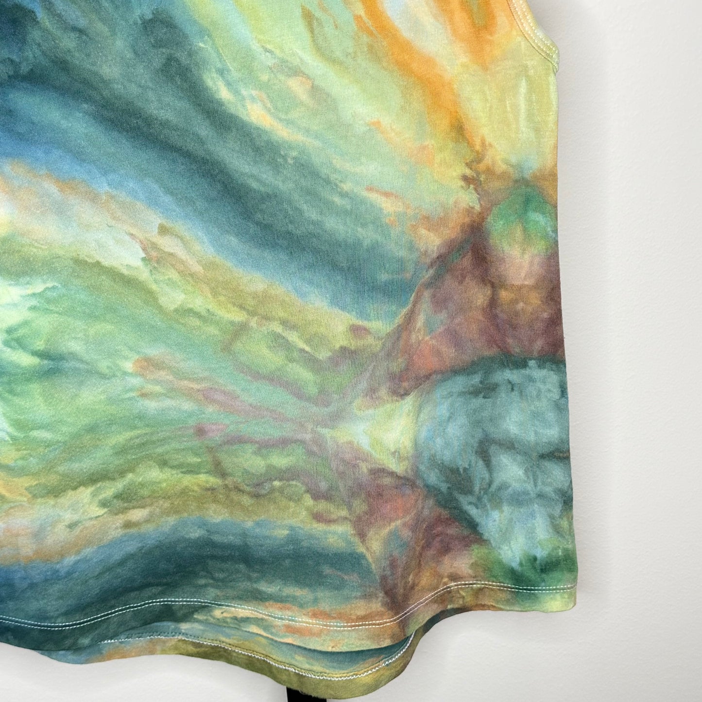 Moss and tide ice dyed racer back tank top- small