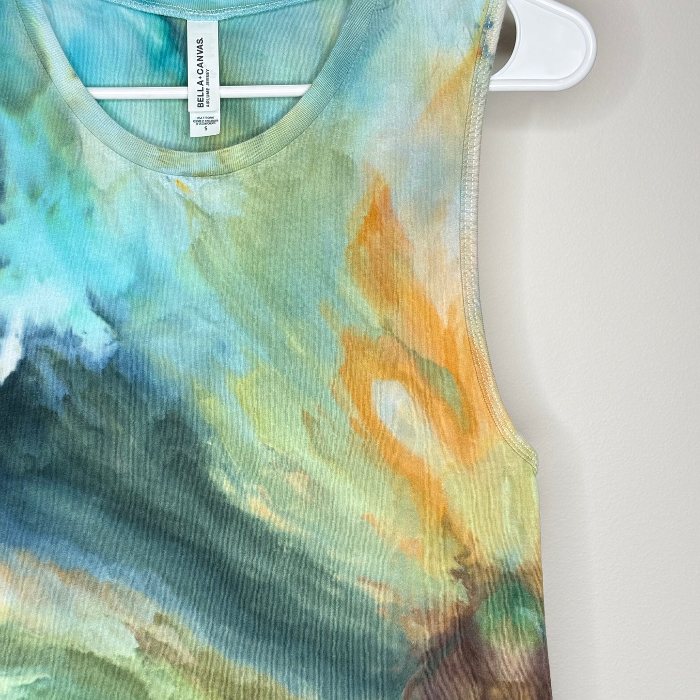 Moss and tide ice dyed racer back tank top- small