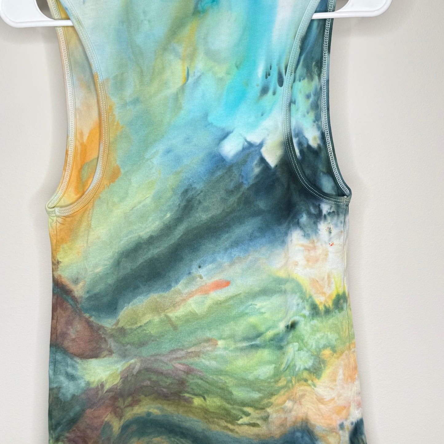 Moss and tide ice dyed racer back tank top- small