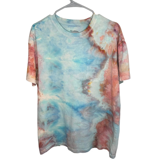 Salt Flats abstract ice dyed  t-shirt- unisex medium