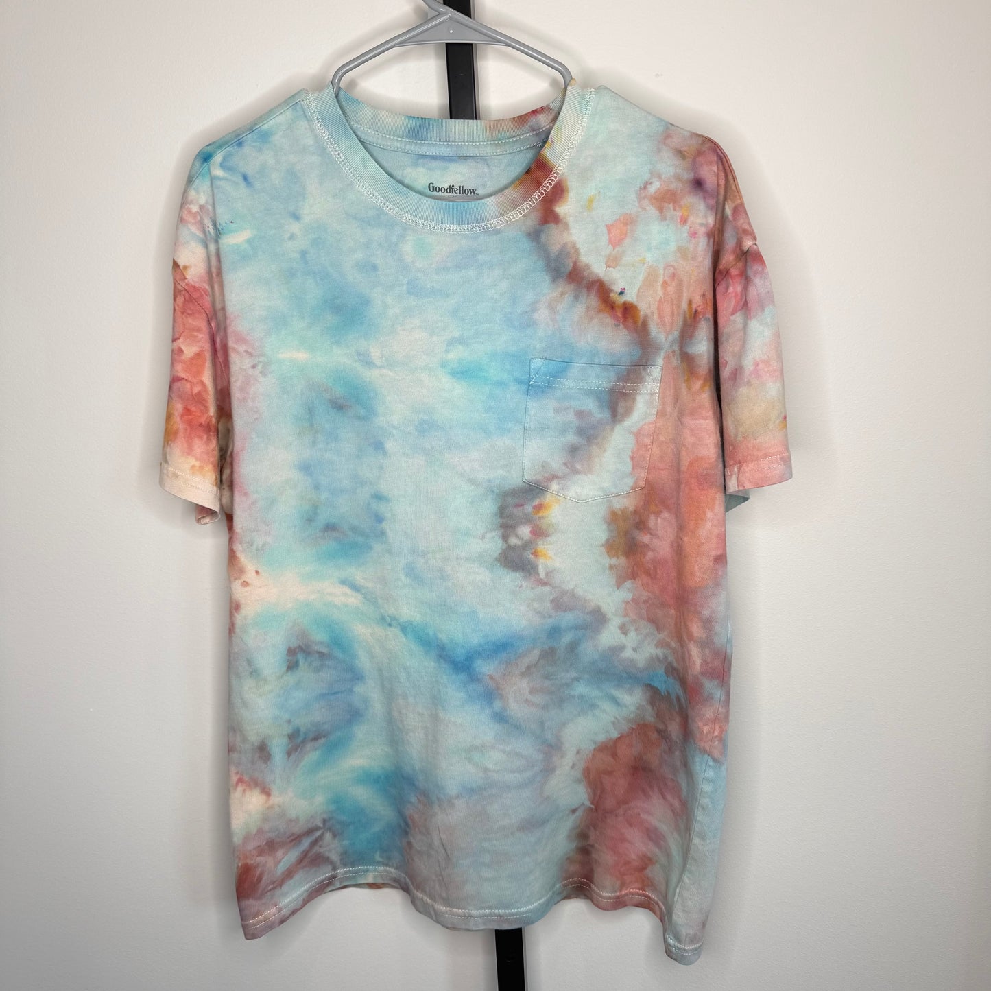 Salt Flats abstract ice dyed  t-shirt- unisex medium