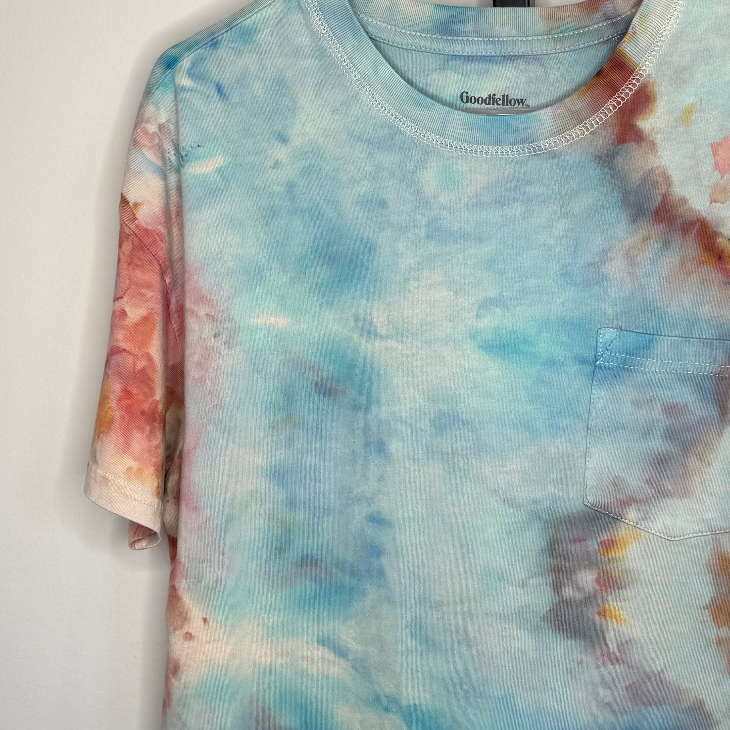 Salt Flats abstract ice dyed  t-shirt- unisex medium