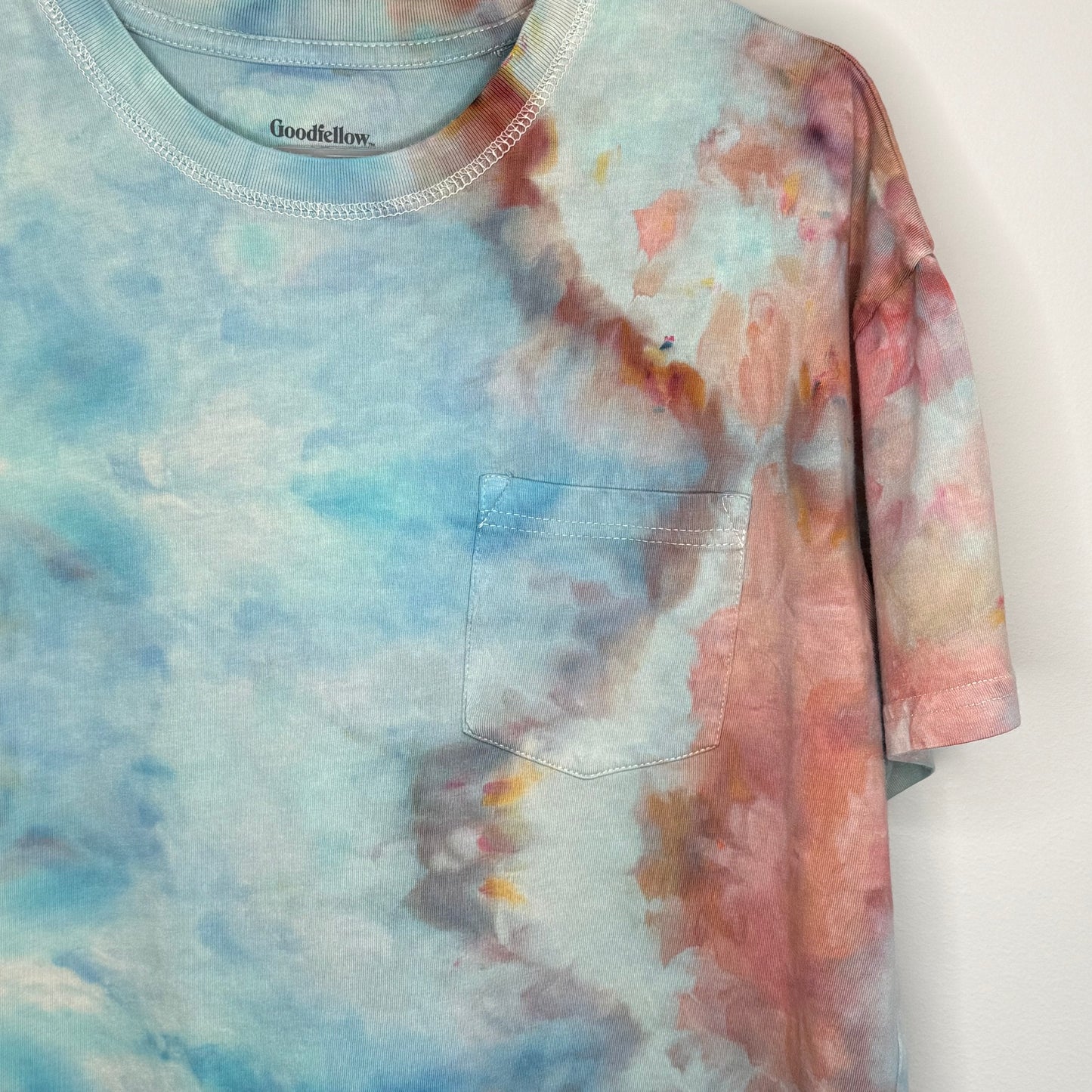 Salt Flats abstract ice dyed  t-shirt- unisex medium
