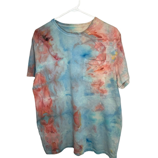 Salt Flats abstract ice dyed  t-shirt- unisex Large