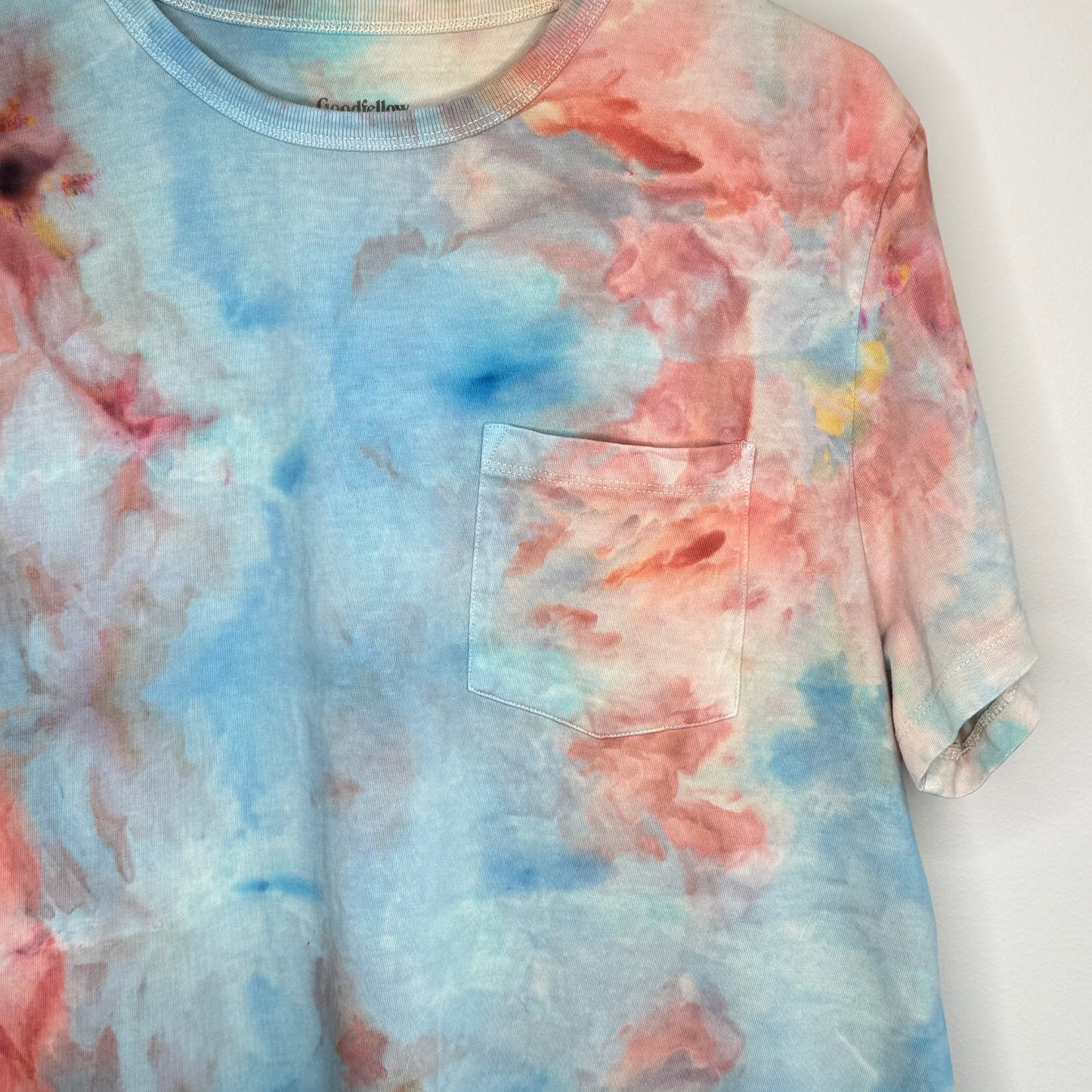Salt Flats abstract ice dyed  t-shirt- unisex Large