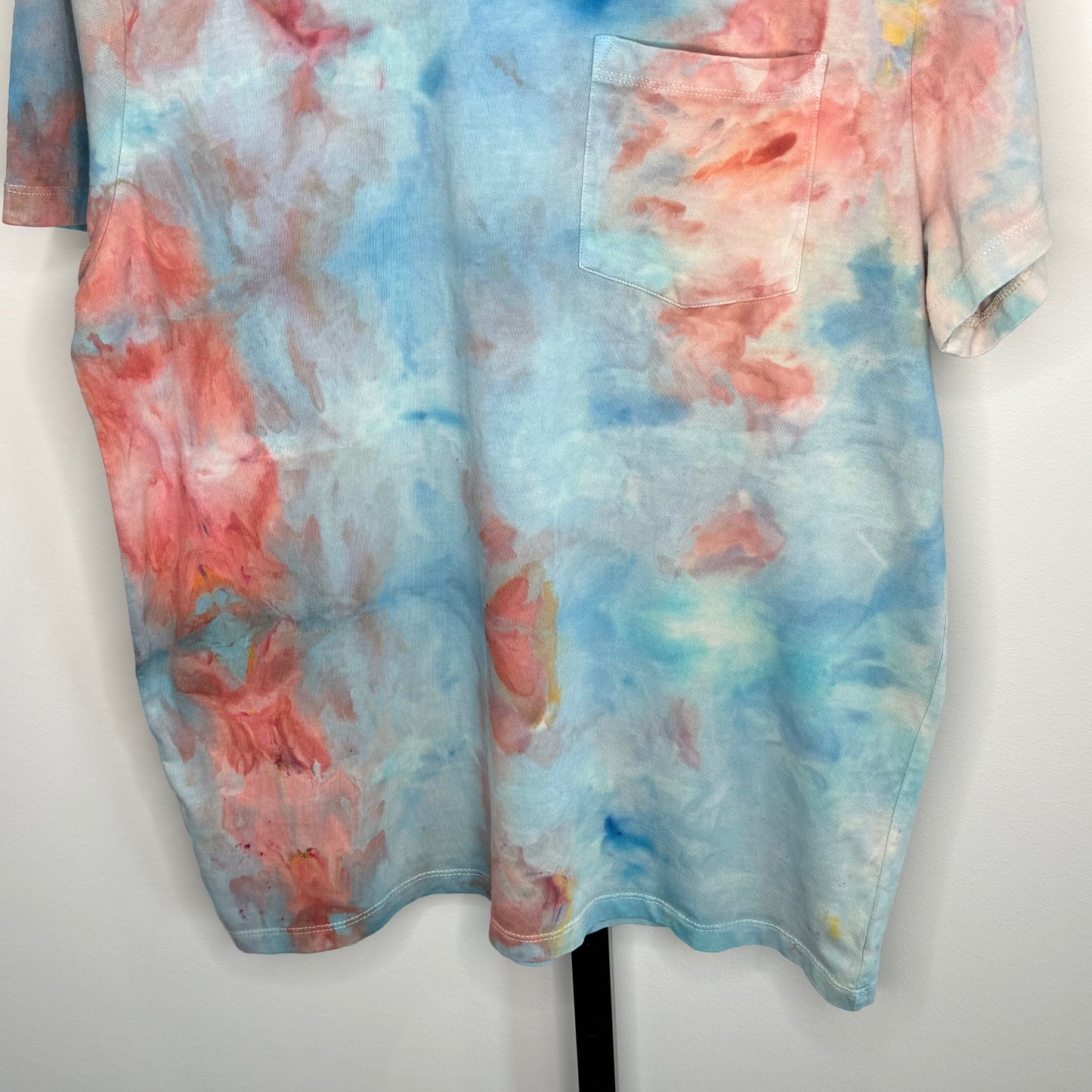 Salt Flats abstract ice dyed  t-shirt- unisex Large