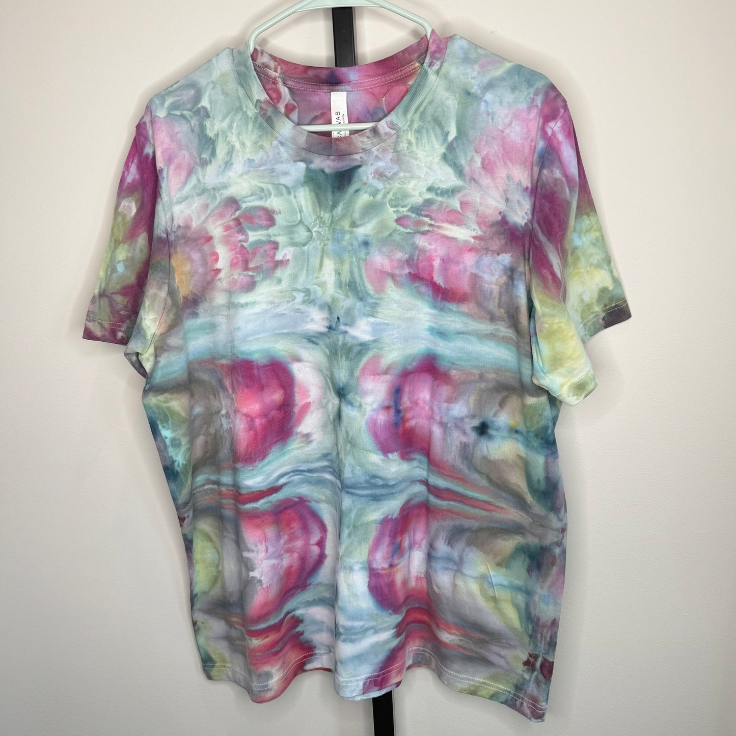 Arctic wildflower abstract ice dyed  t-shirt- unisex X-Large
