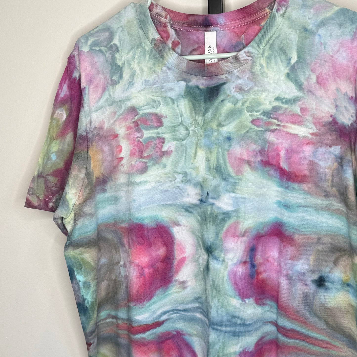 Arctic wildflower abstract ice dyed  t-shirt- unisex X-Large