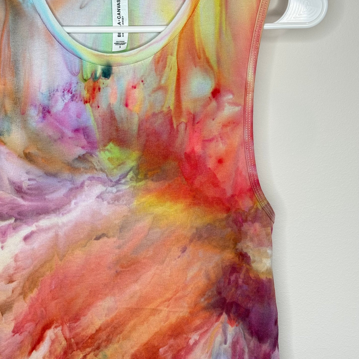 Desert Aurora ice dyed racer back tank top- small