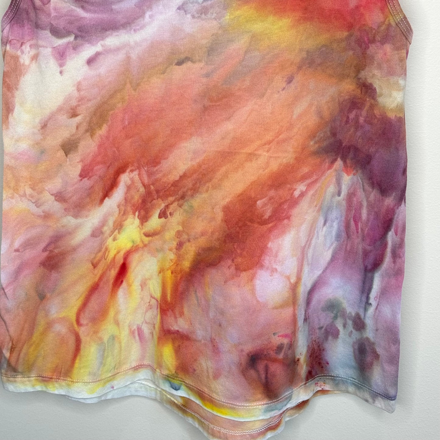 Desert Aurora ice dyed racer back tank top- small