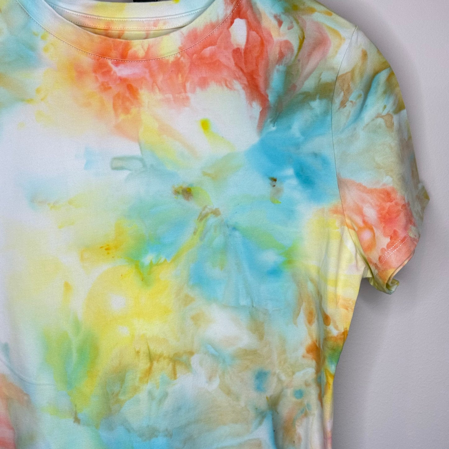 Tropical Breeze abstract ice dyed shirt- Small