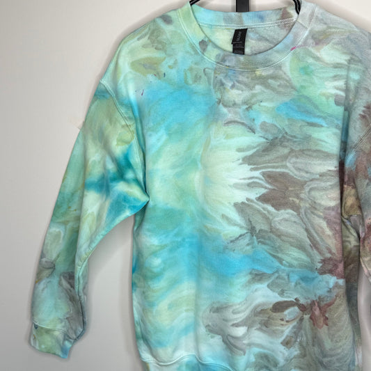 Ocean mist ice dyed sweatshirt- tie dyed Unisex Medium