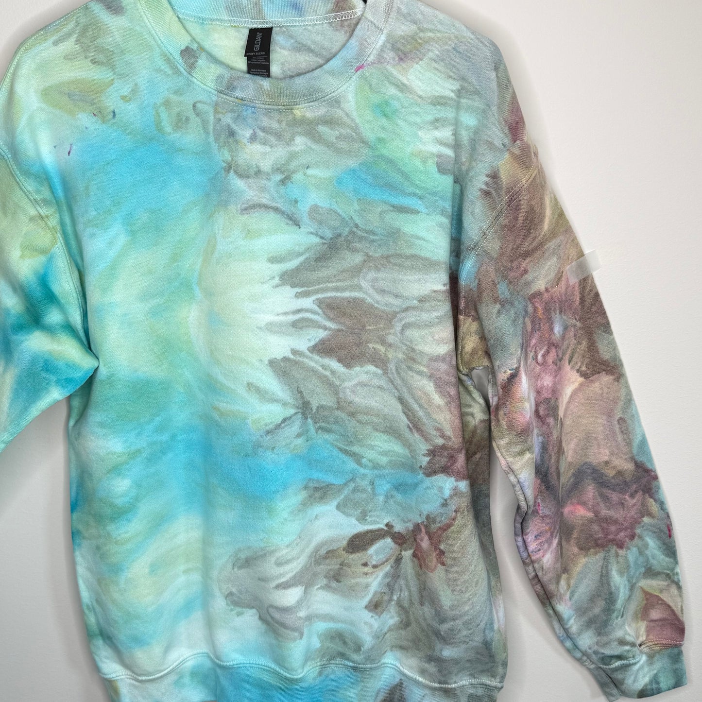 Ocean mist ice dyed sweatshirt- tie dyed Unisex Medium