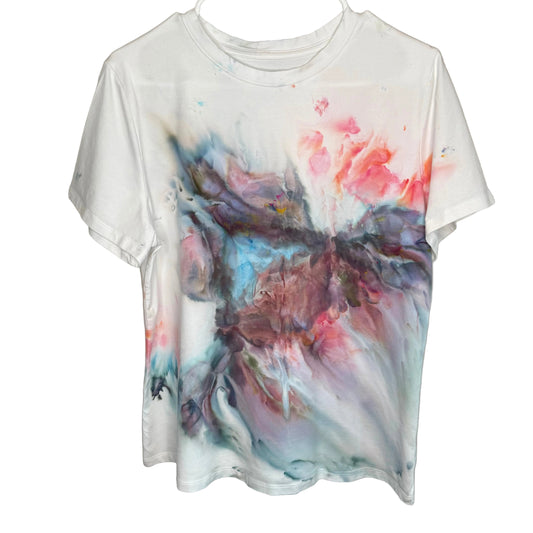 Stormy Nebula abstract ice dyed shirt- Large