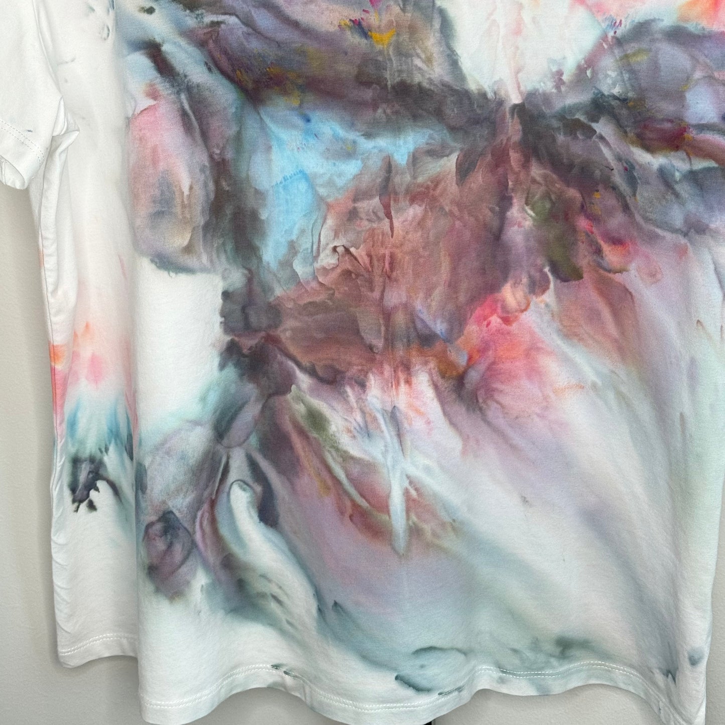 Stormy Nebula abstract ice dyed shirt- Large