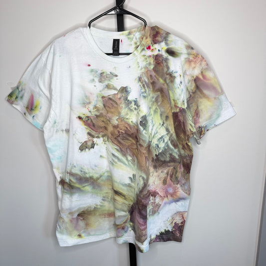 Moose abstract ice dyed  t-shirt- unisex X-Large