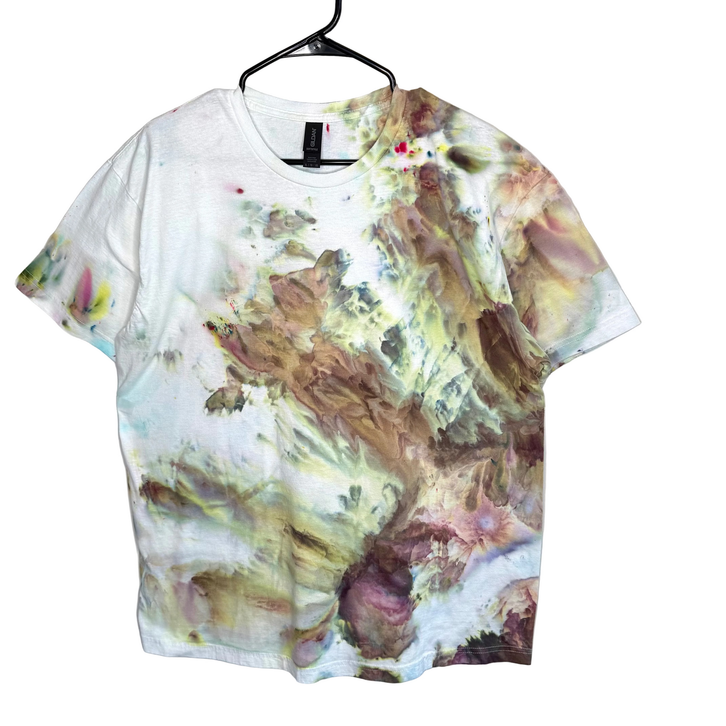 Moose abstract ice dyed  t-shirt- unisex X-Large