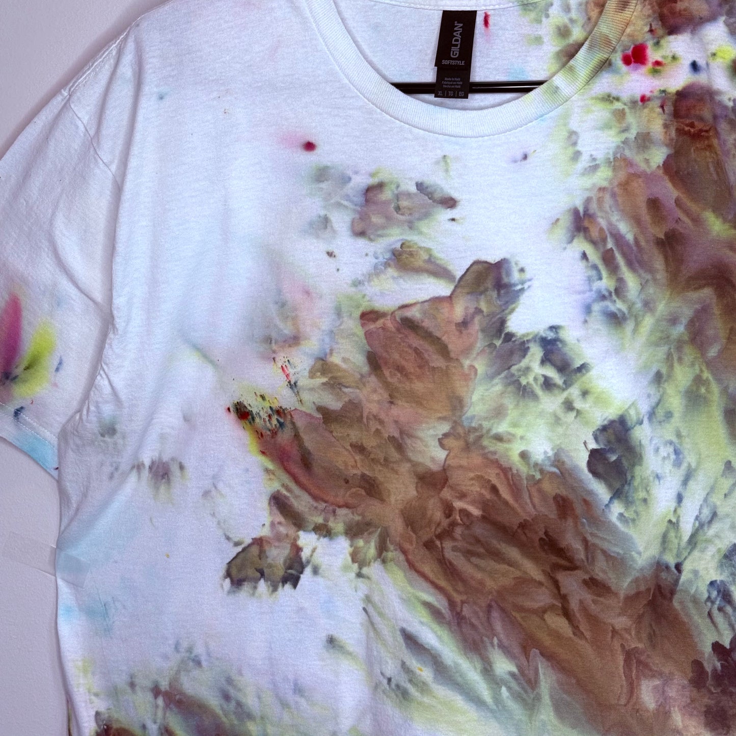 Moose abstract ice dyed  t-shirt- unisex X-Large