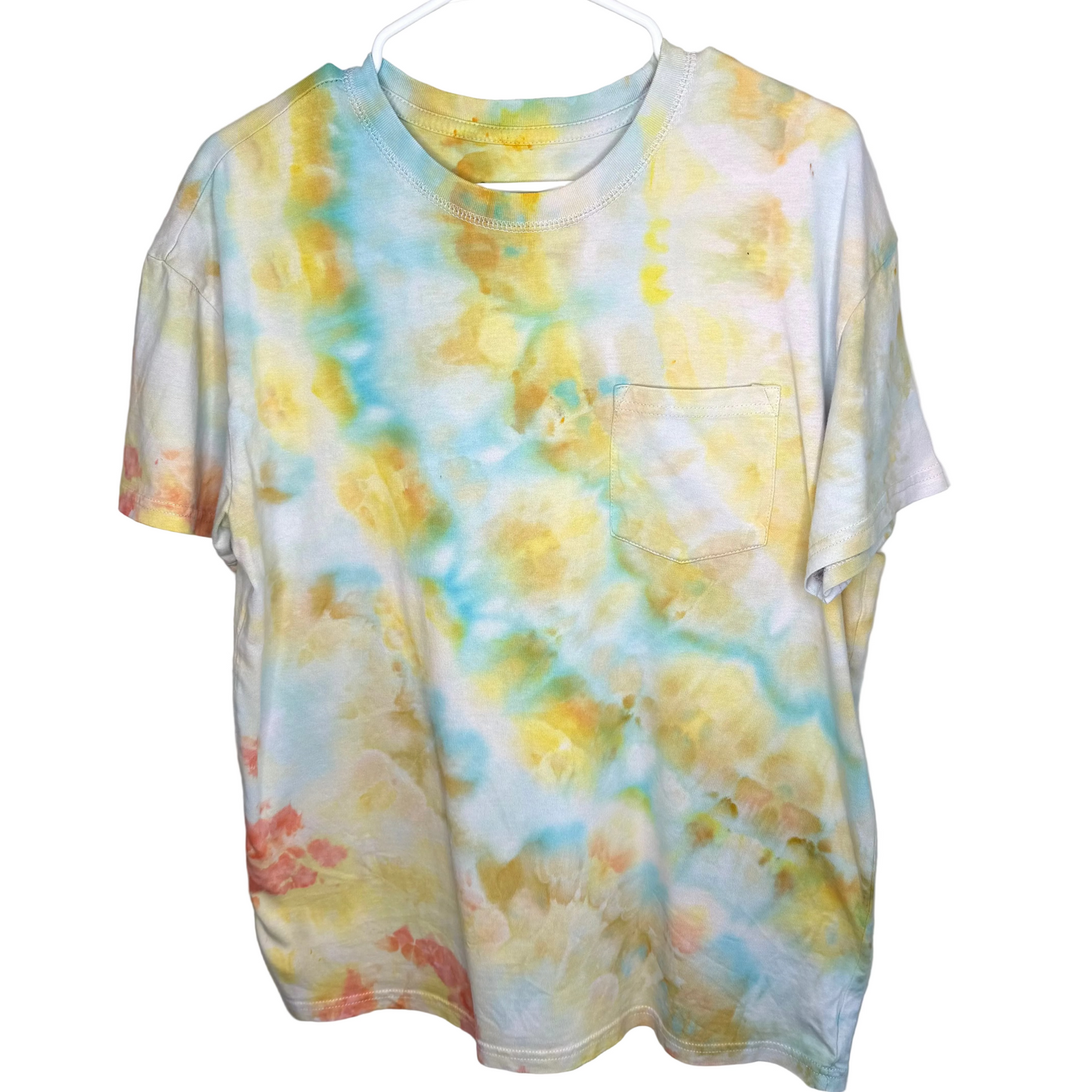 Tropical Breeze abstarct ice dyed  t-shirt- unisex Medium