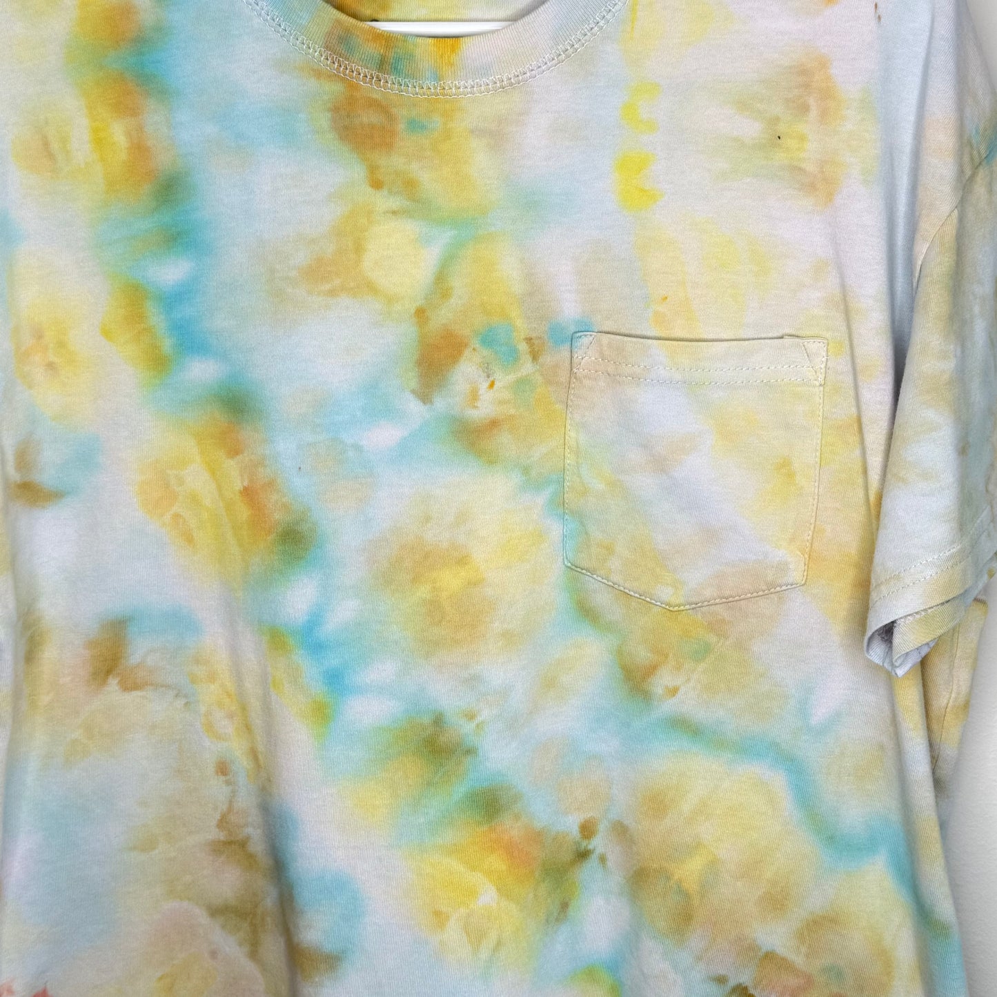 Tropical Breeze abstarct ice dyed  t-shirt- unisex Medium