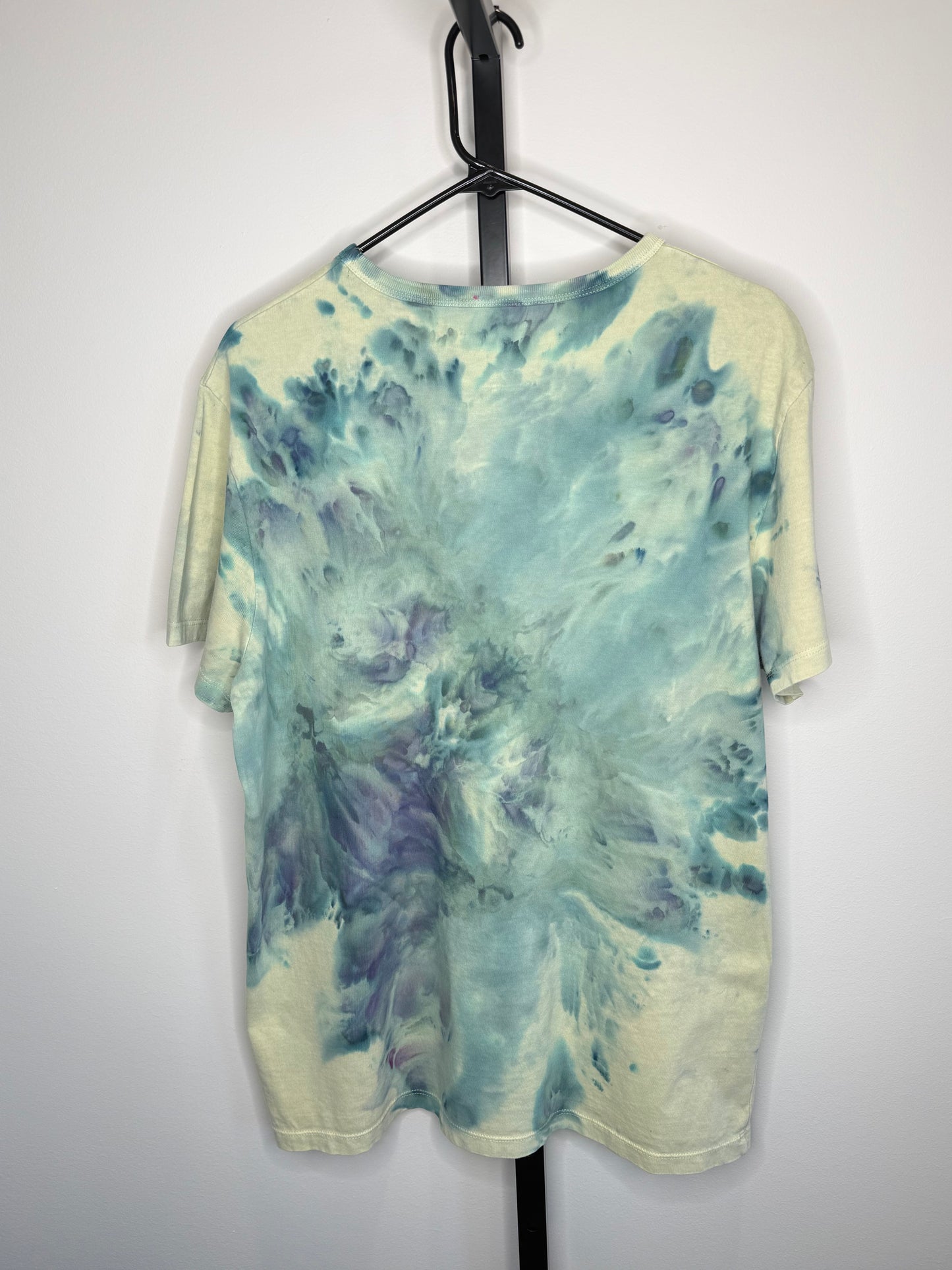 Lagoon bloom abstract ice dyed  t-shirt- unisex Large