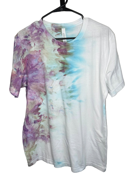 Alchemist 1/2 and 1/2 ice dyed v-neck t shirt Large