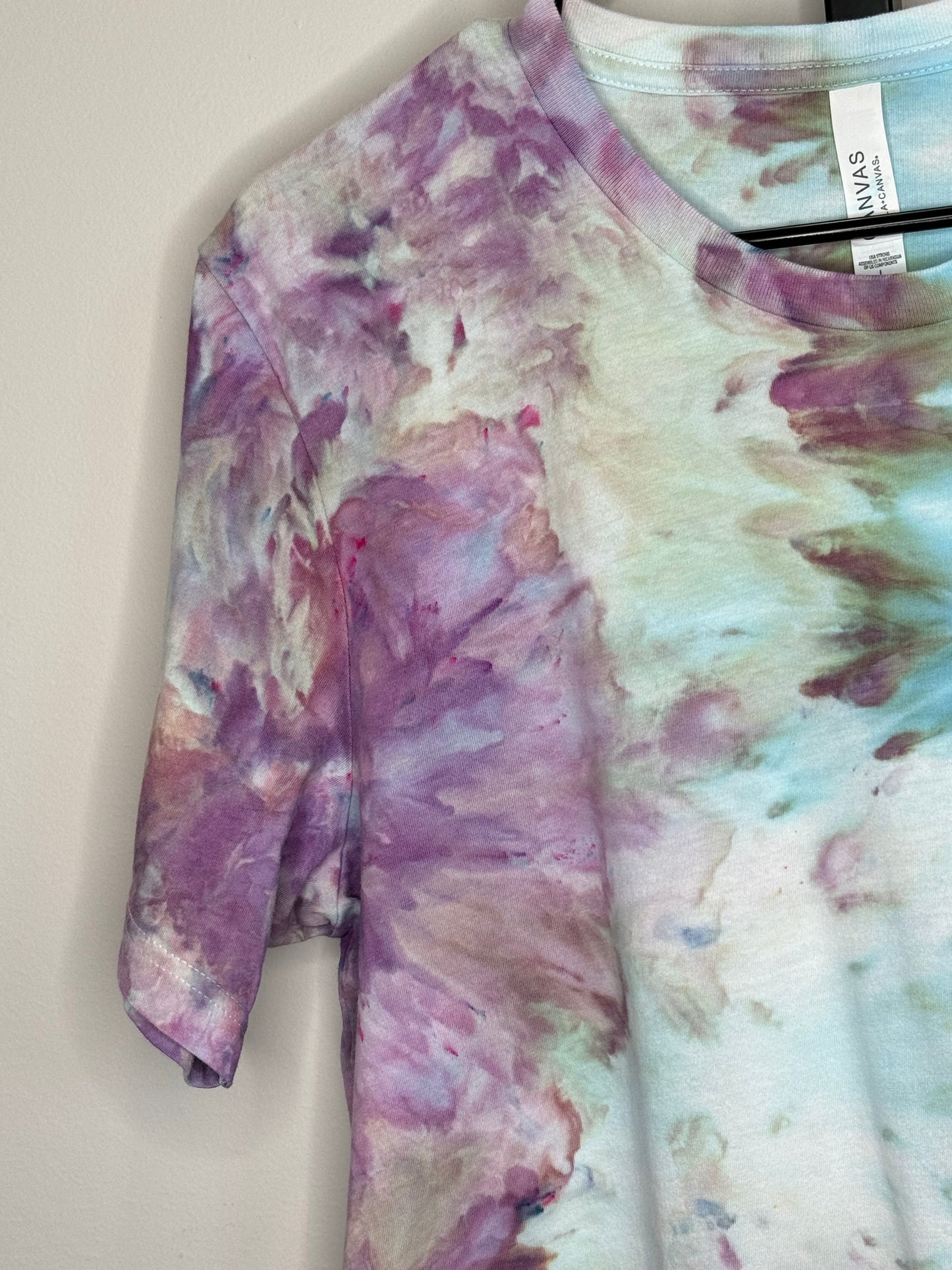 Alchemist 1/2 and 1/2 ice dyed v-neck t shirt Large