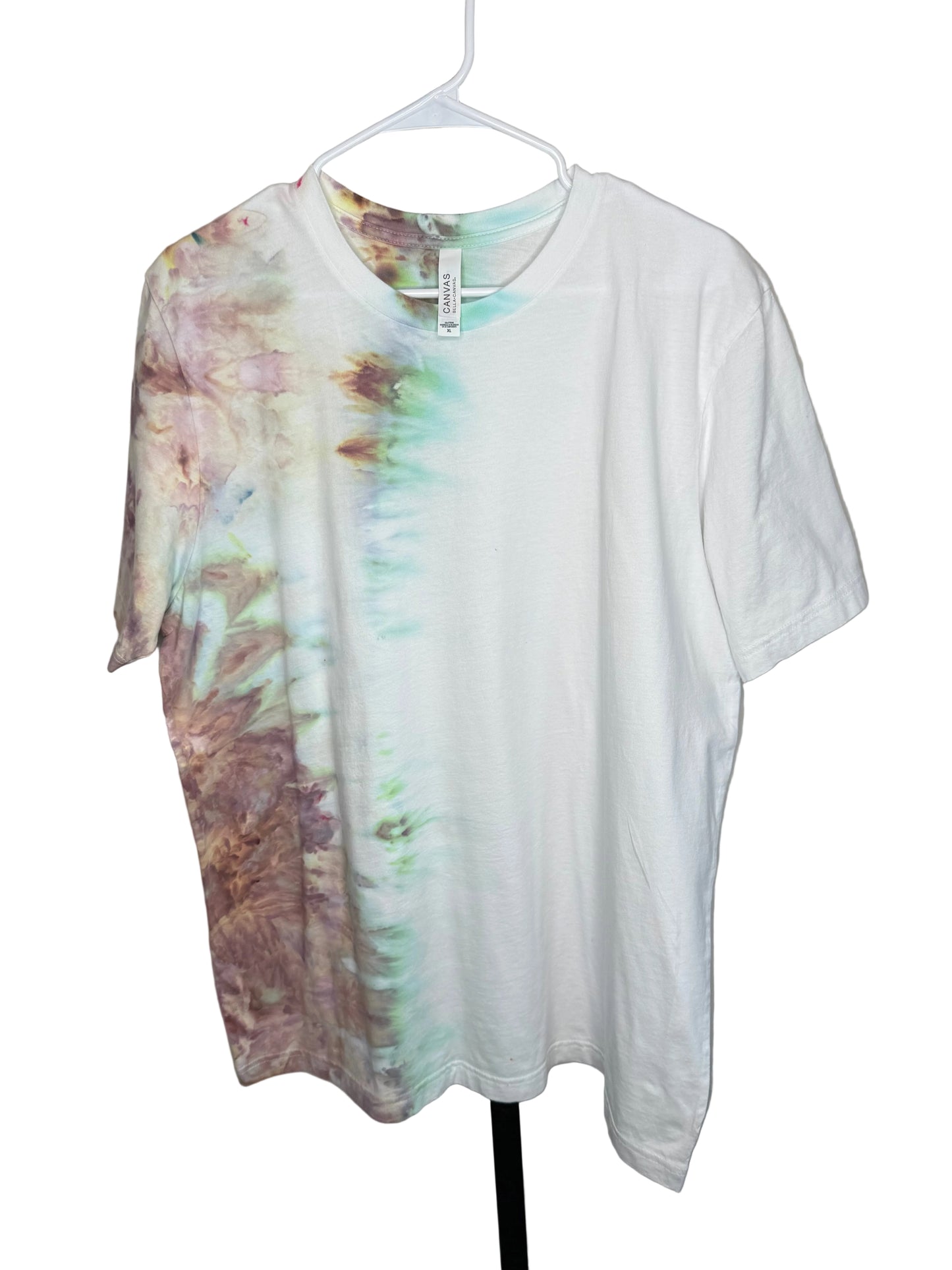 Kaleidoscope eyes 1/2 and 1/2 ice dyed t shirt X-Large