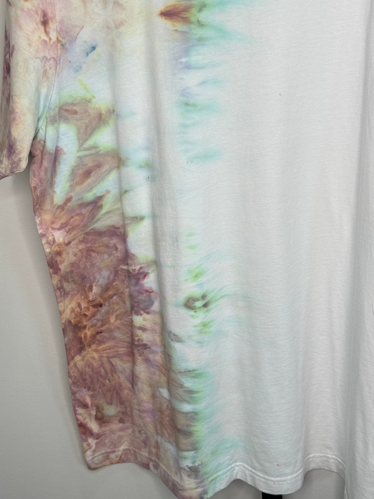 Kaleidoscope eyes 1/2 and 1/2 ice dyed t shirt X-Large