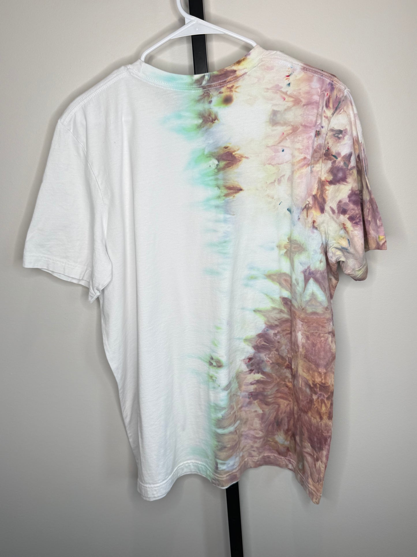 Kaleidoscope eyes 1/2 and 1/2 ice dyed t shirt X-Large