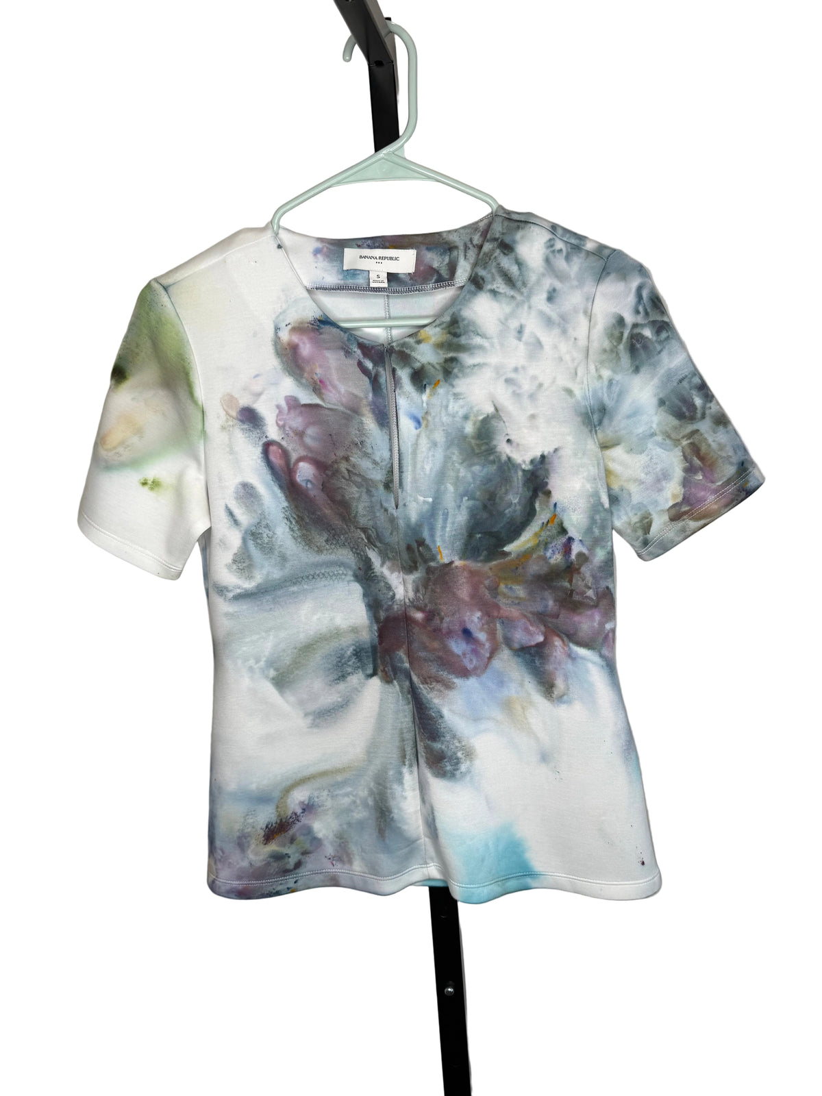 Raven abstract ice dyed blouse Small
