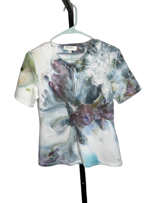Raven abstract ice dyed blouse Small