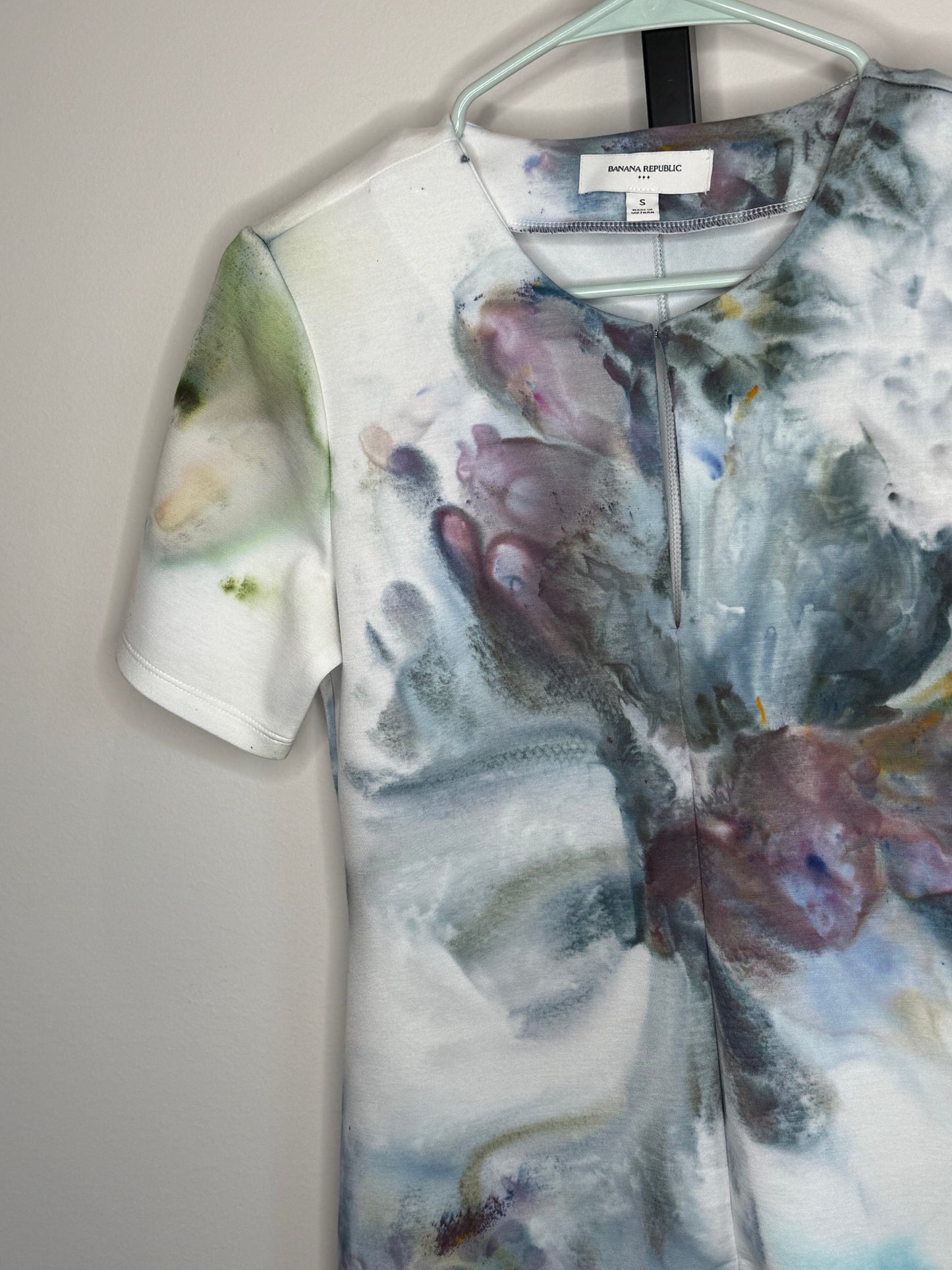 Raven abstract ice dyed blouse Small