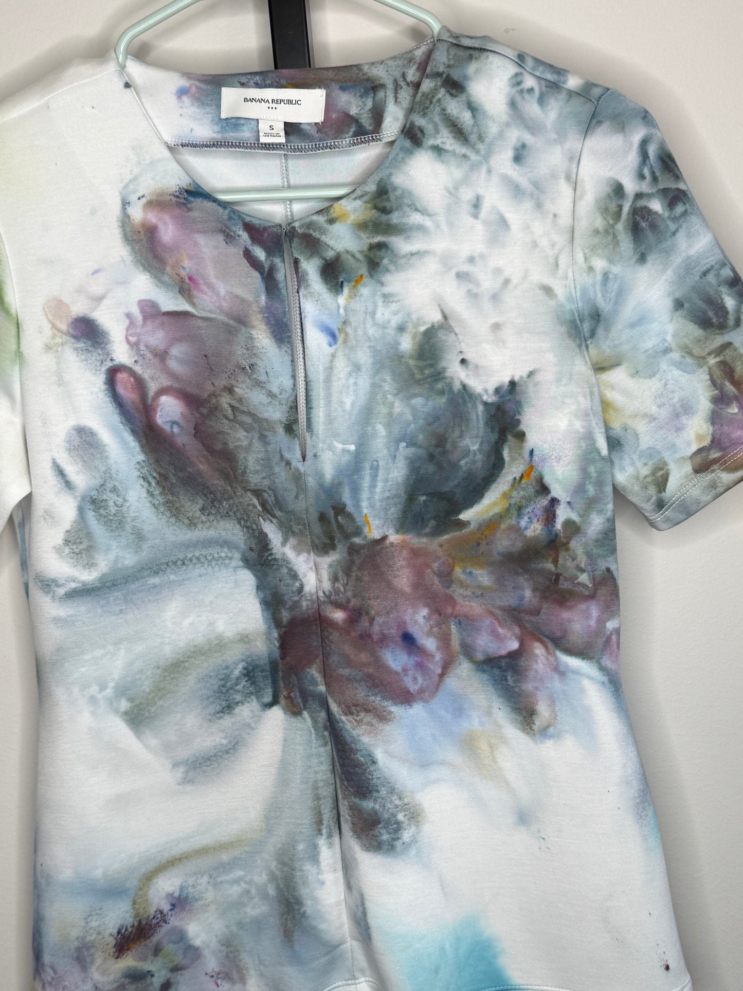 Raven abstract ice dyed blouse Small