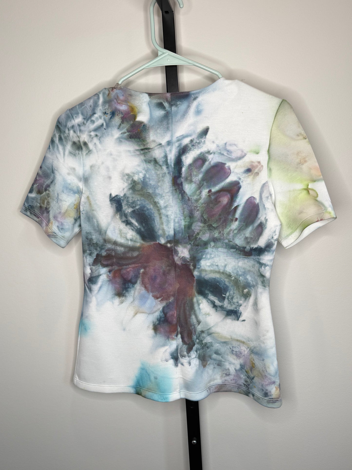 Raven abstract ice dyed blouse Small