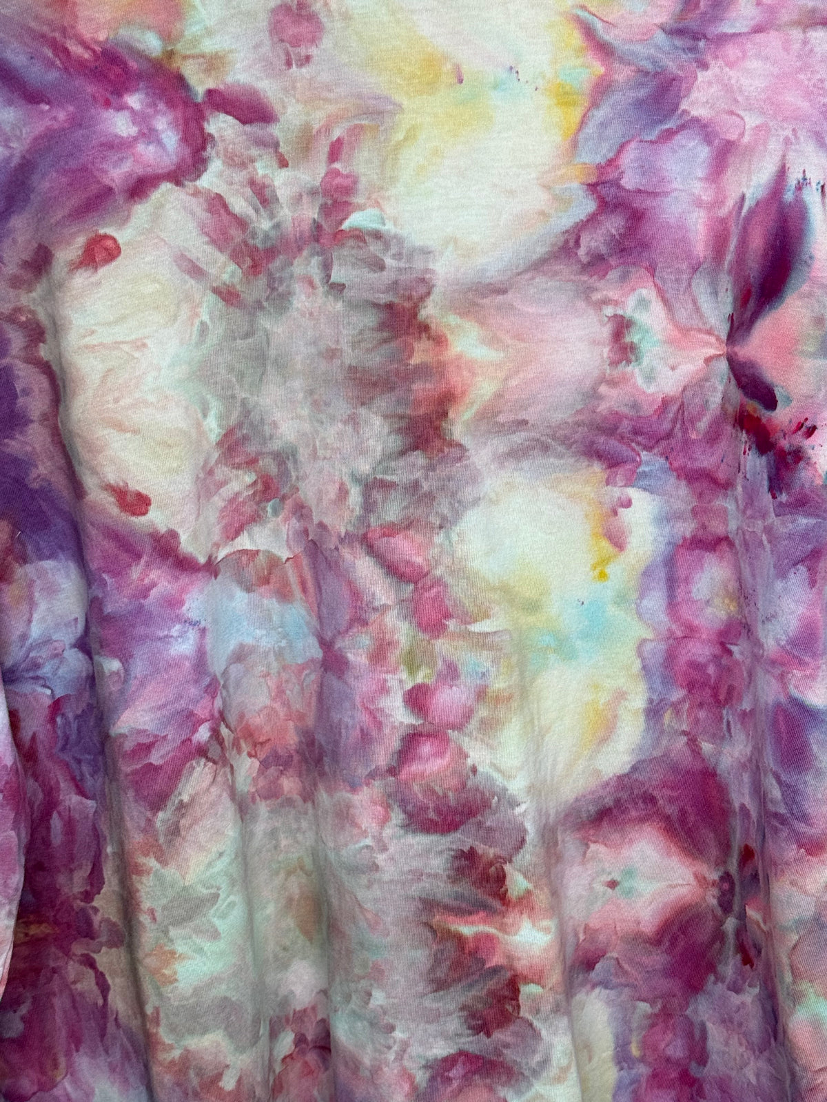 Strawberry skies tie dye long sleeve crop top-Medium