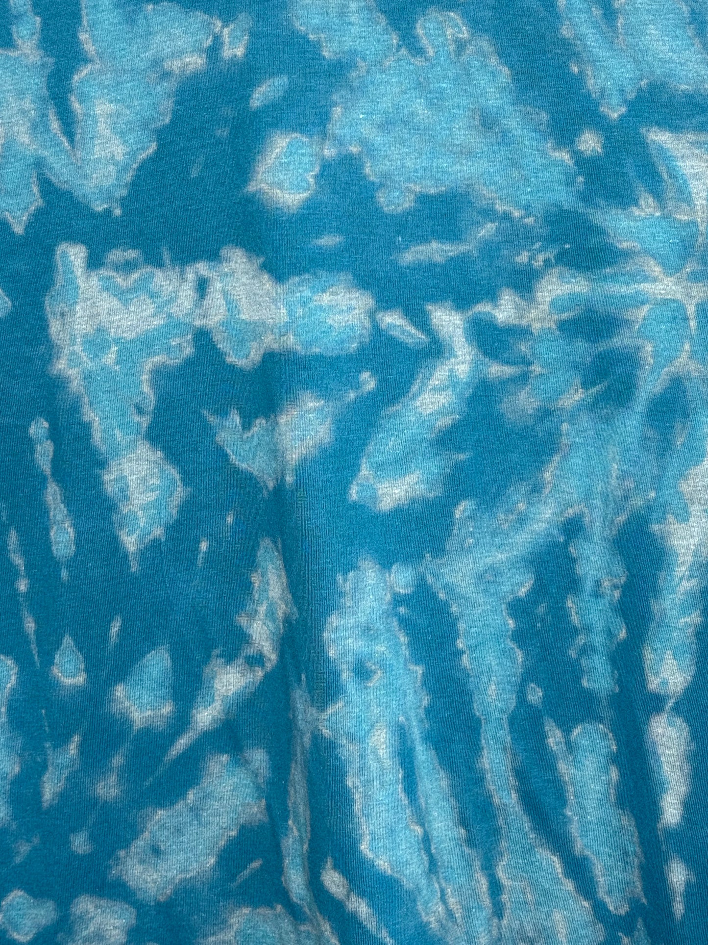 Teal reverse Shibori tie dyed long sleeve t-shirt Small
