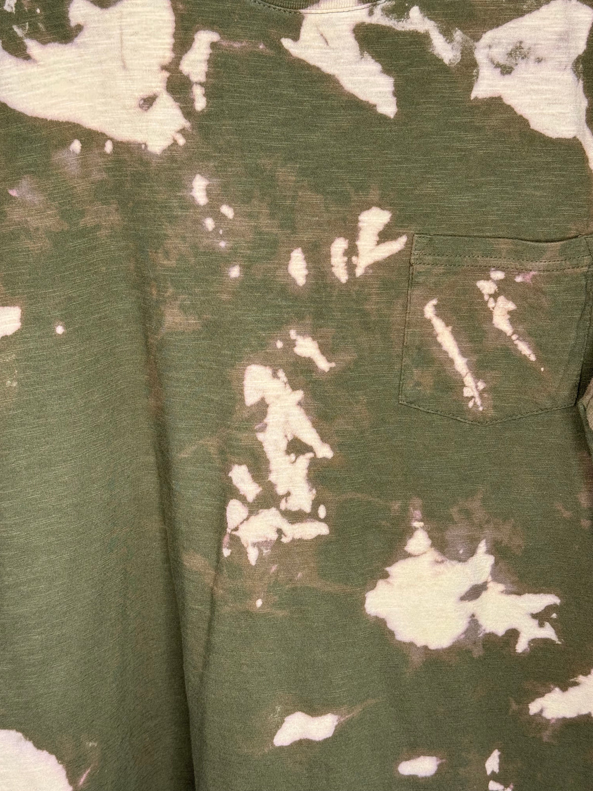 army green reverse dyed  t-shirt- unisex Large