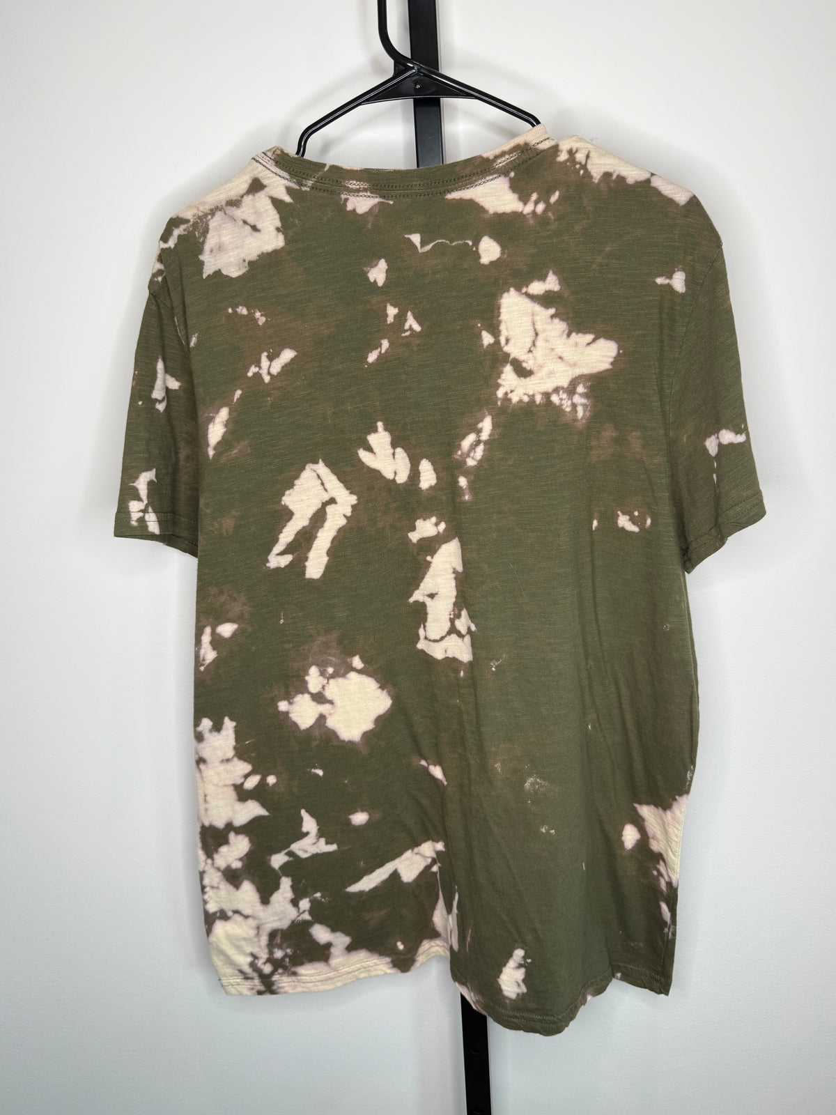 army green reverse dyed  t-shirt- unisex Large