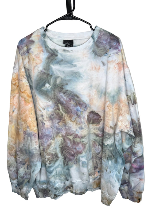 Camel Storm ice dyed unisex sweatshirt. 2xl
