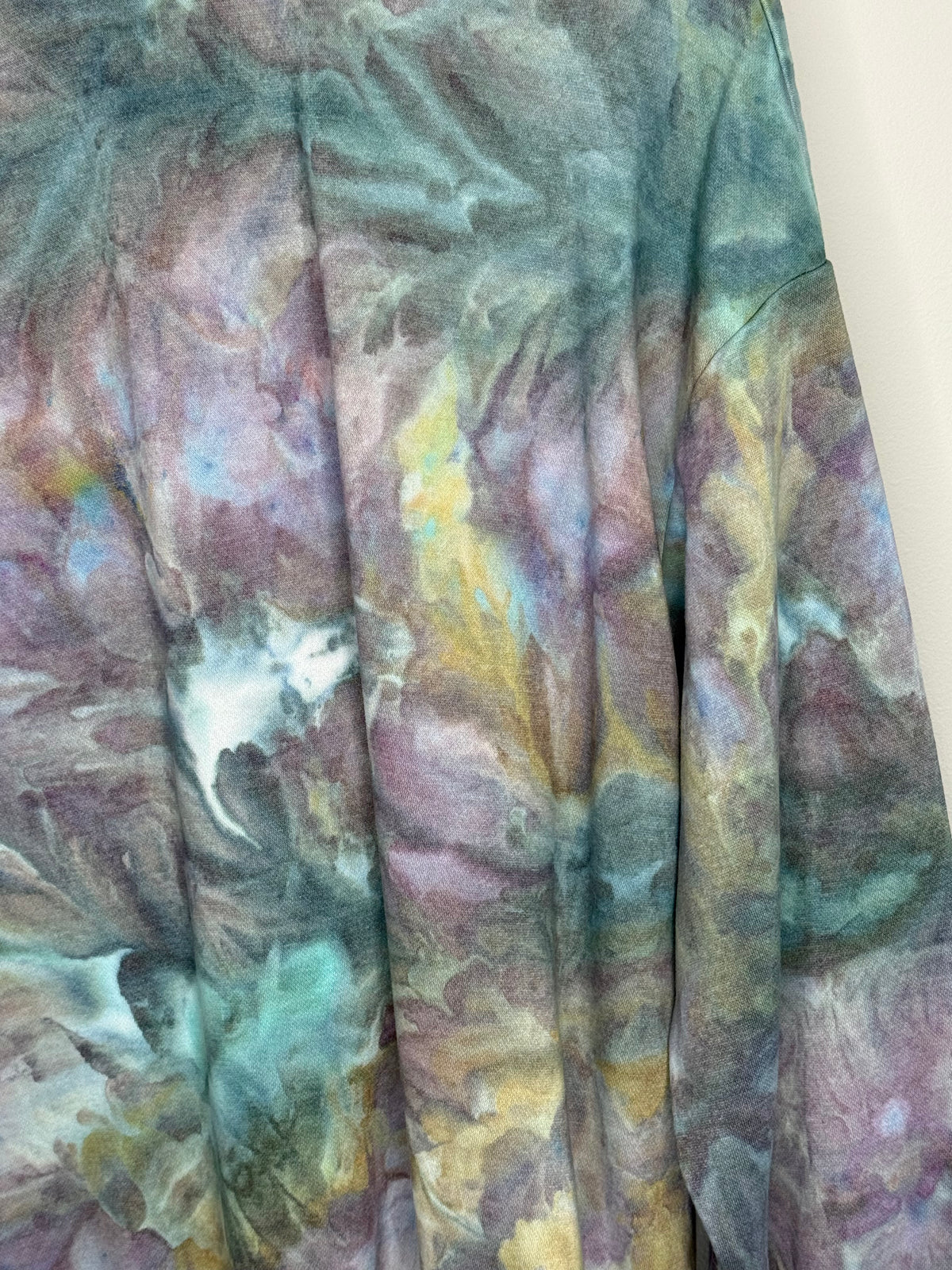 Reimagined Peacock ice dyed unisex sweatshirt. M