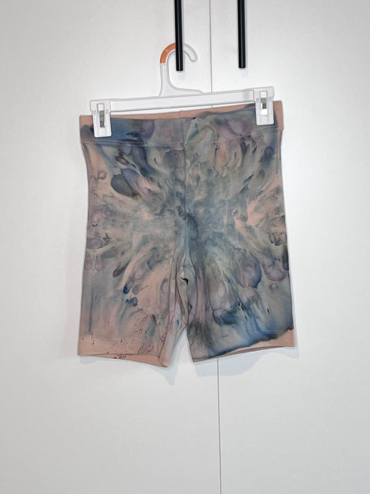 Purple ice dyed bike shorts- small