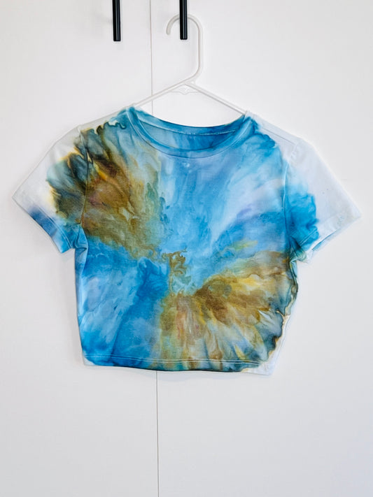 Beach vibes ice dyed crop top-medium