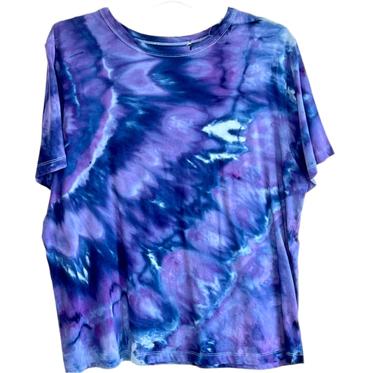 Purple and blue geode t shirt- x-large