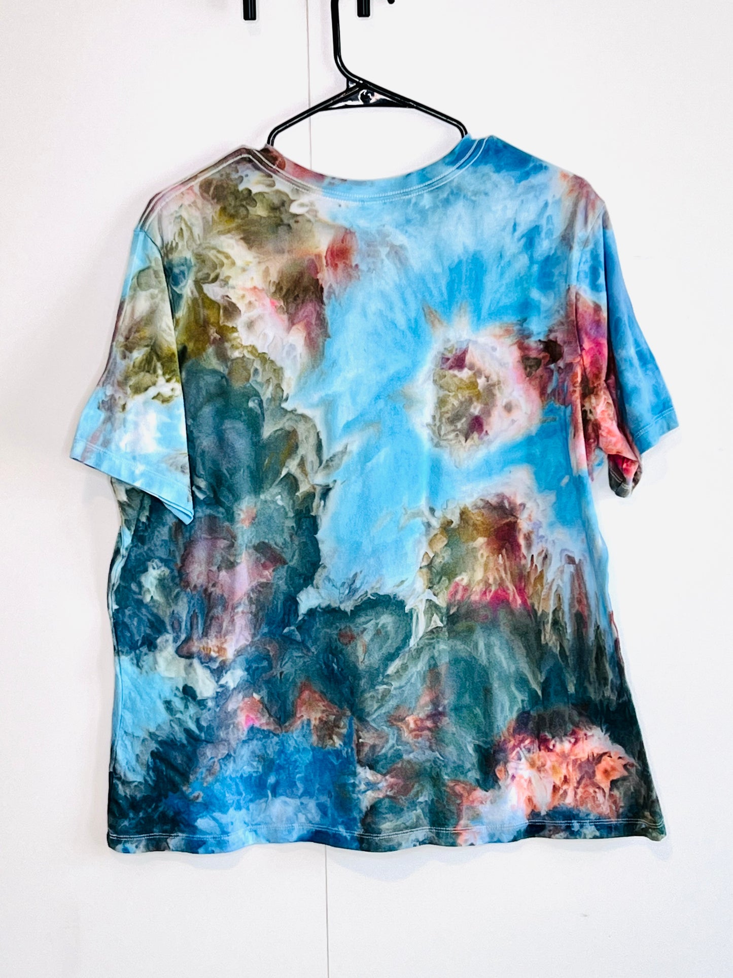 Monet garden ice dyed t-shirt- tie dyed X-large