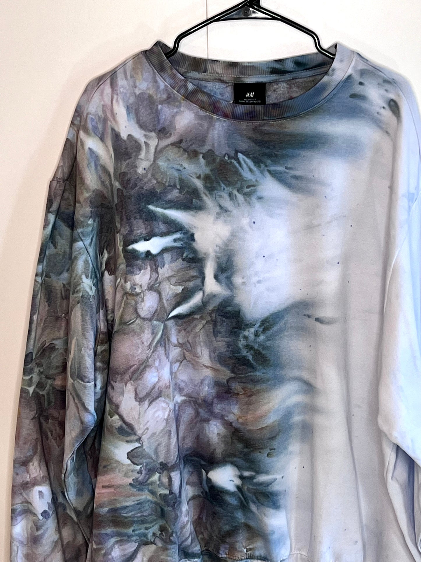 Astral fade ice dyed unisex sweatshirt. 2xl